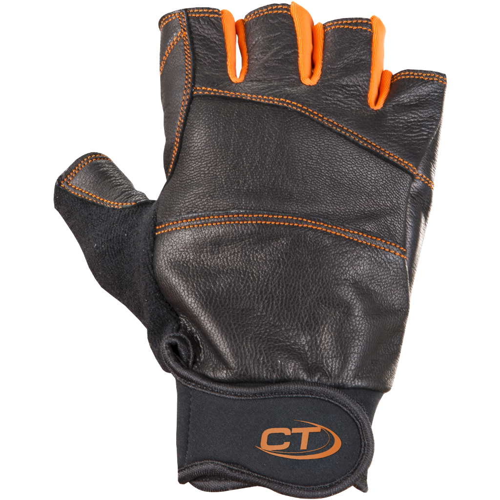 CT PROGRIP FERRATA Half finger leather Gloves for belay .
